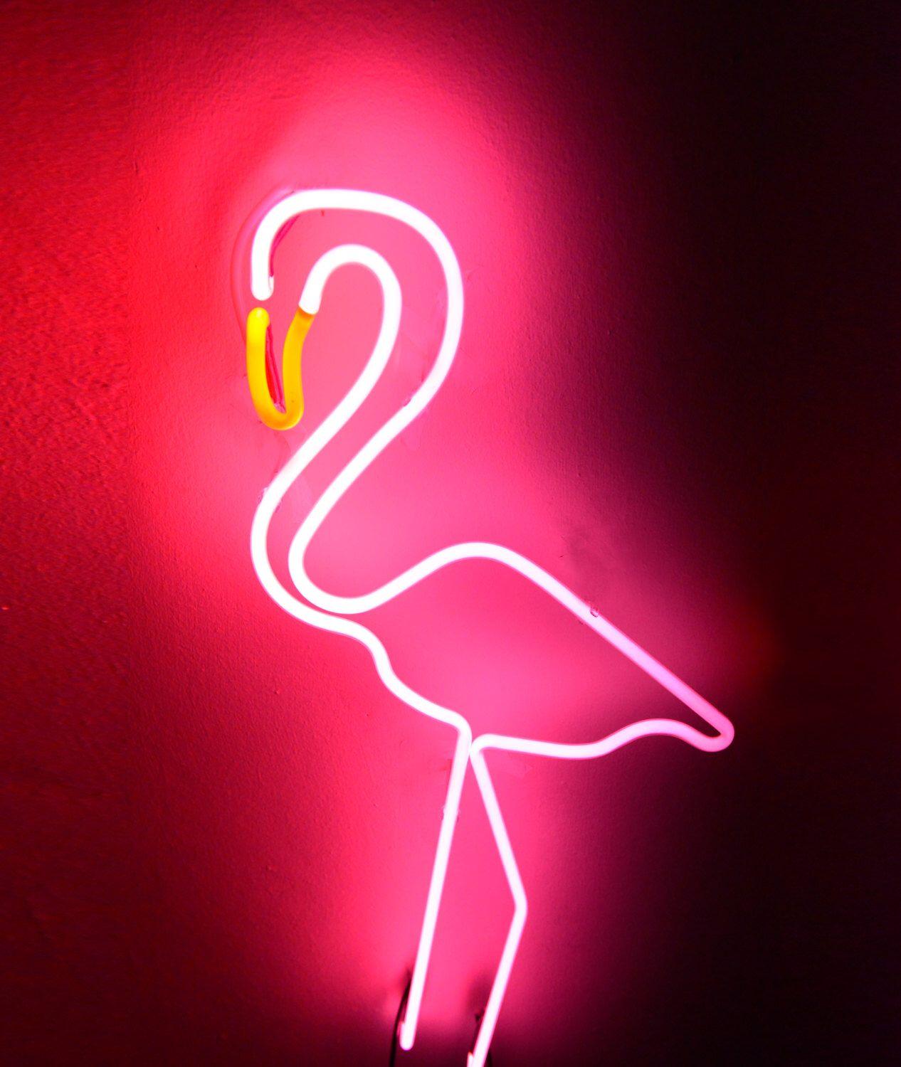 1266x1500 Neon Pink Aesthetic Flamingo