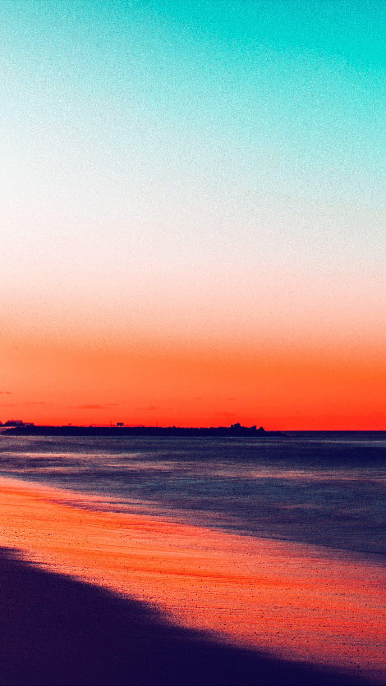 1242x2208 Beach Sunset Wallpaper