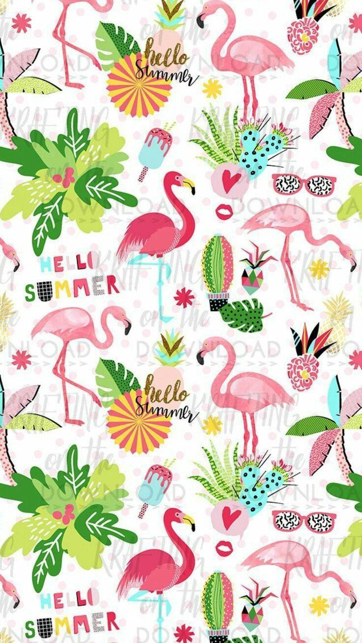 736x1308 Tropical Flamingo Wallpaper, HD Tropical Flamingo Background on WallpaperBat