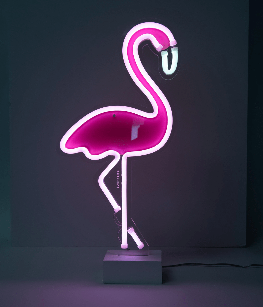 1000x1164 Pink Flamingo Neon LED Light