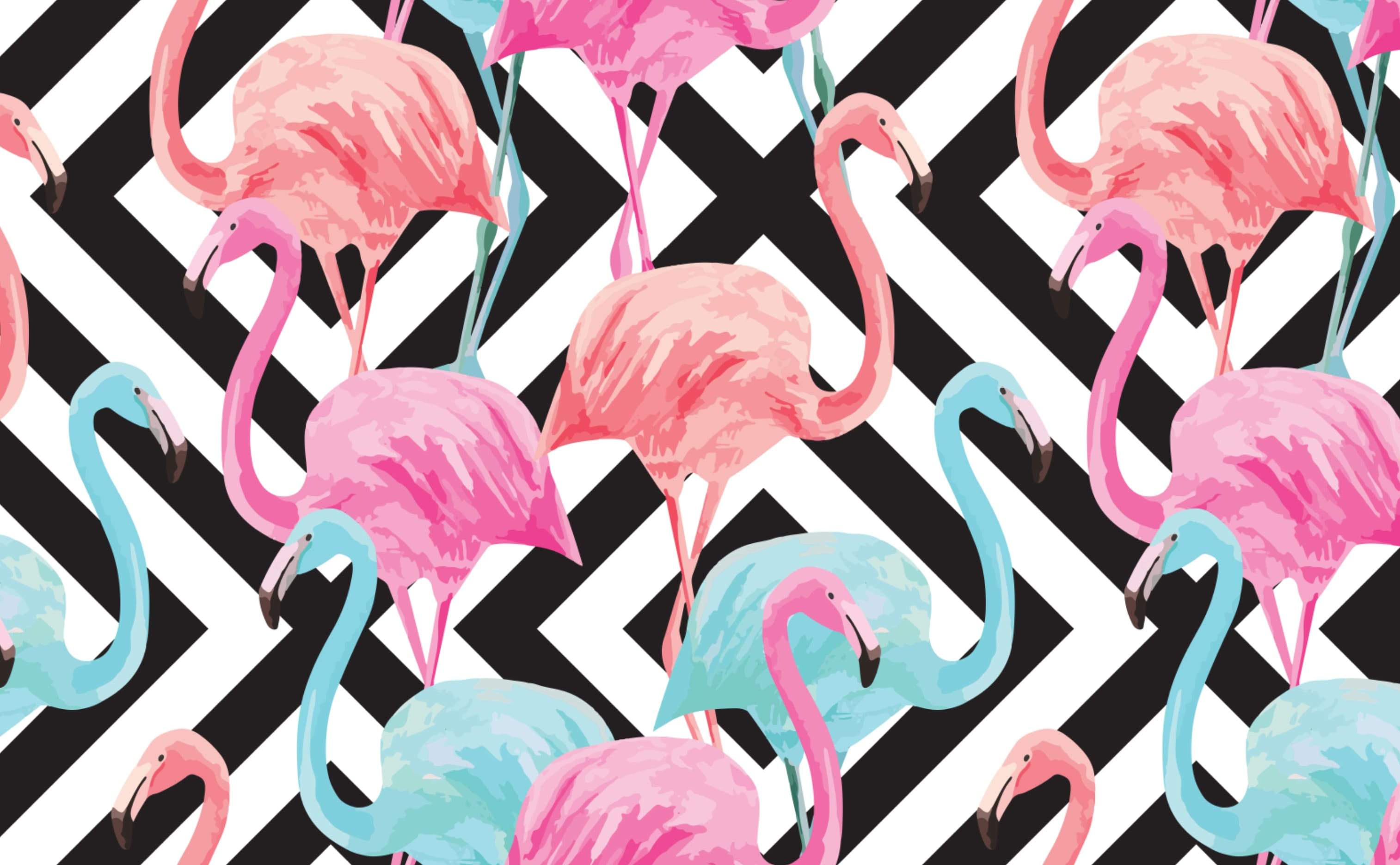 3028x1872 Flamingos & Diamonds Wallpaper for Walls. Flamingos over Diamonds