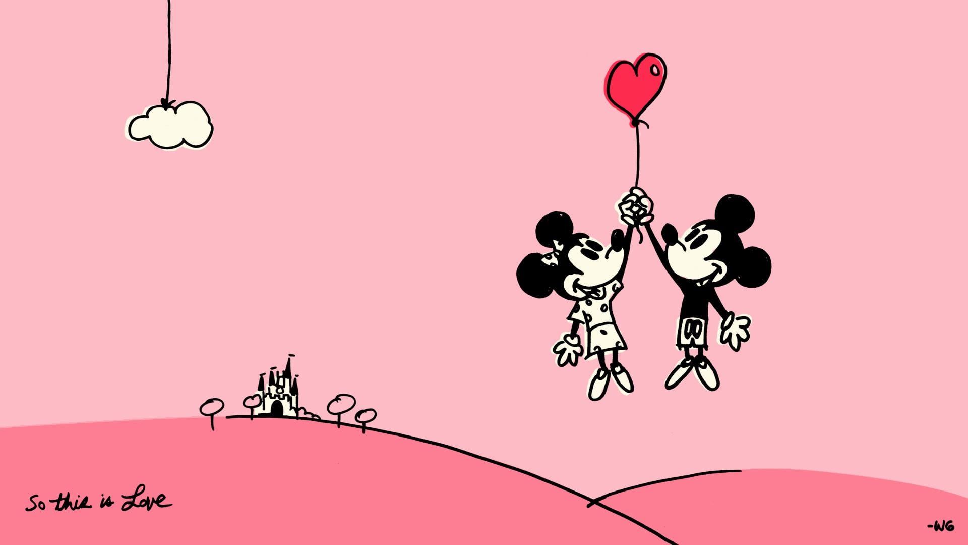 1920x1080 Free Disney Valentine Wallpaper