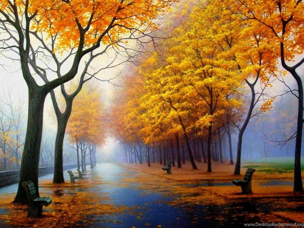 1024x768 Autumn Winter Wallpaper