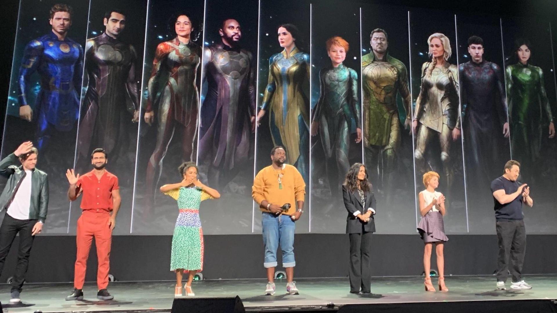 1920x1080 New Set Photo From Marvel's THE ETERNALS Show the Cast in Their Full Costumes