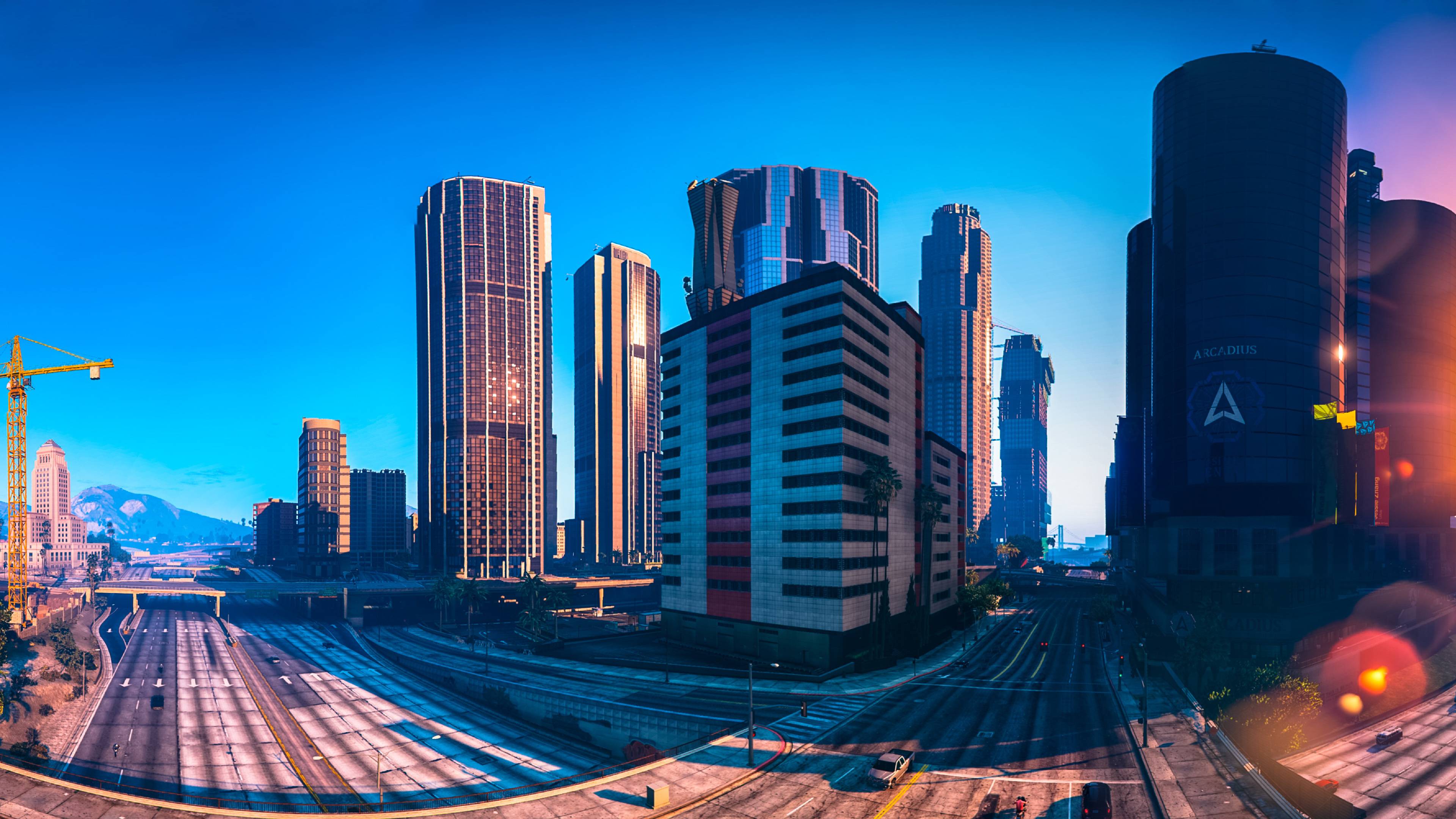 3840x2160 GTA 5 City Wallpaper