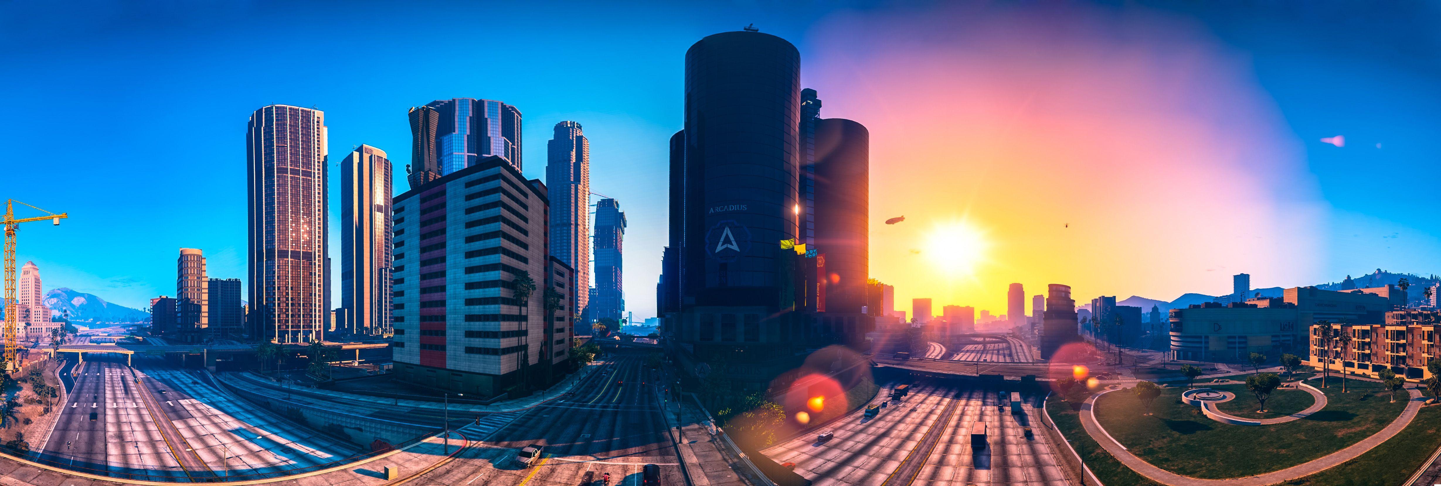 4916x1660 GTA 5 4K Wallpaper