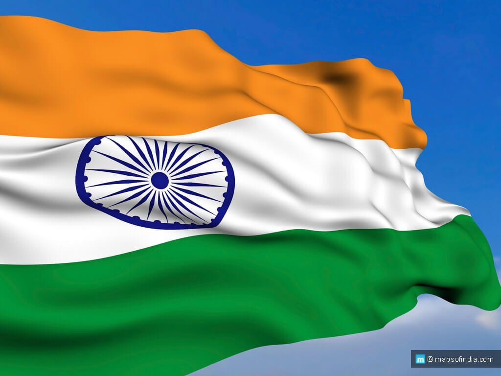 1024x768 National Flag of India Image, History of Indian Flag