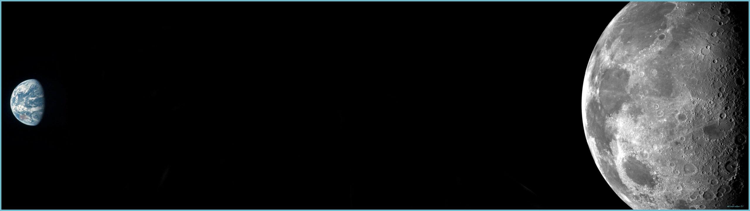 2560x720 The Eath From Moon Orbit (6x6) Dual Screen Dual Screen Monitor Wallpaper 4k