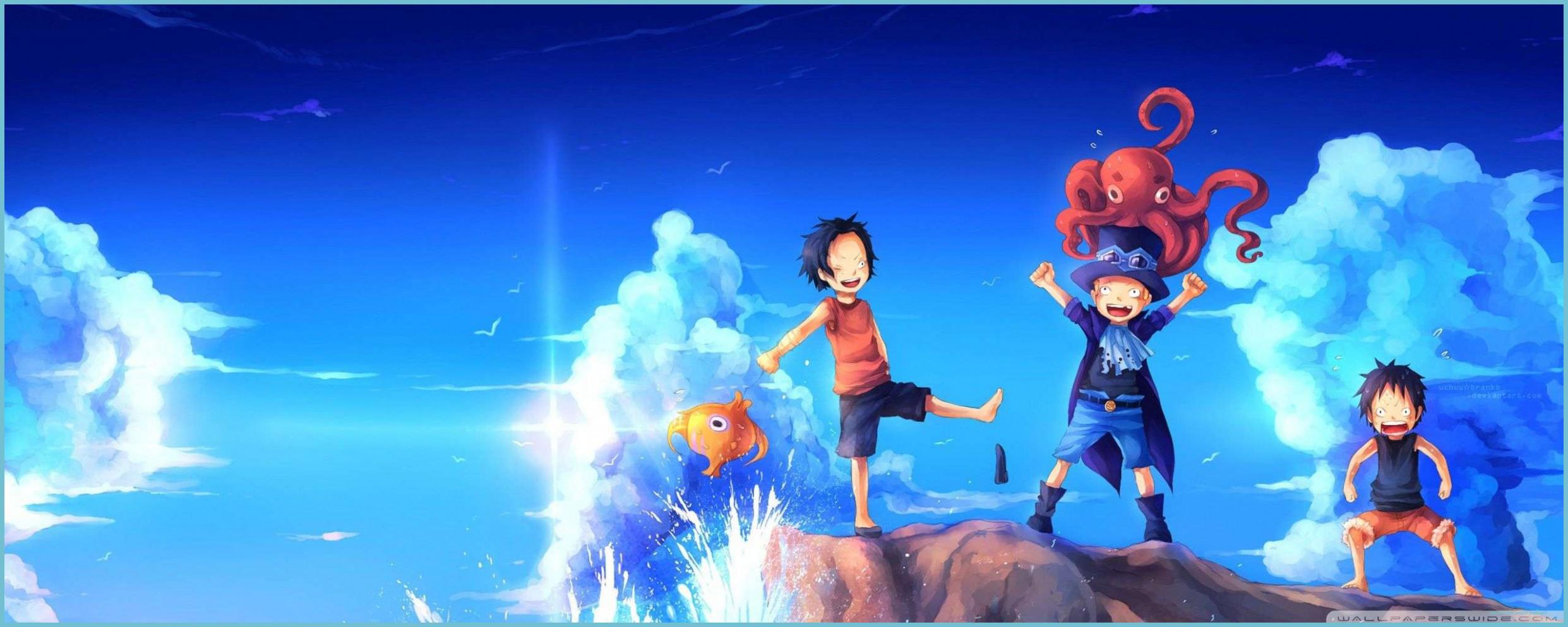 2483x993 Dual Monitor Wallpaper One Piece Piece Dual Monitor Wallpaper