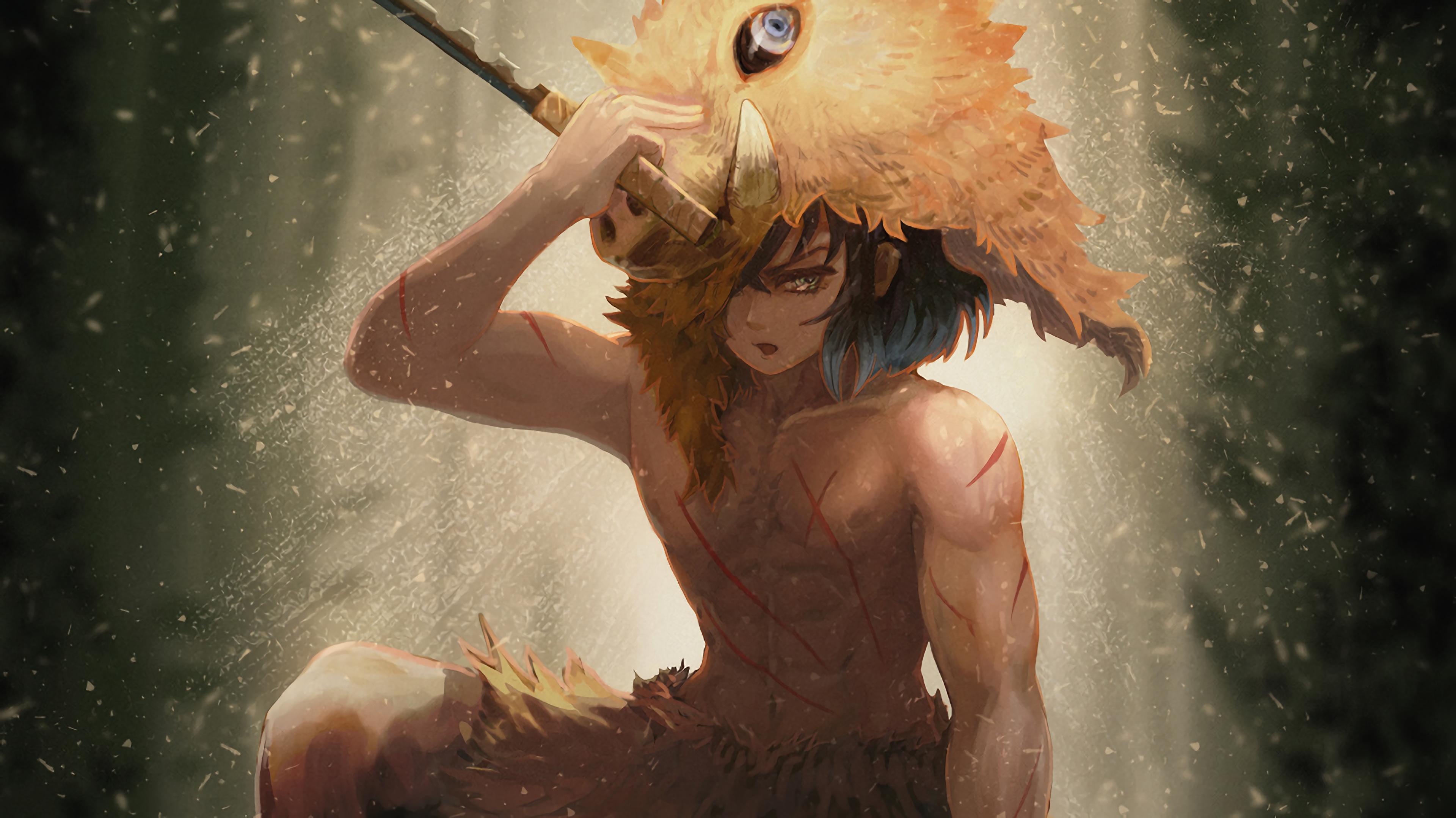 3840x2160 Inosuke Hashibira, Kimetsu no Yaiba, 4K wallpaper. Mocah HD Wallpaper