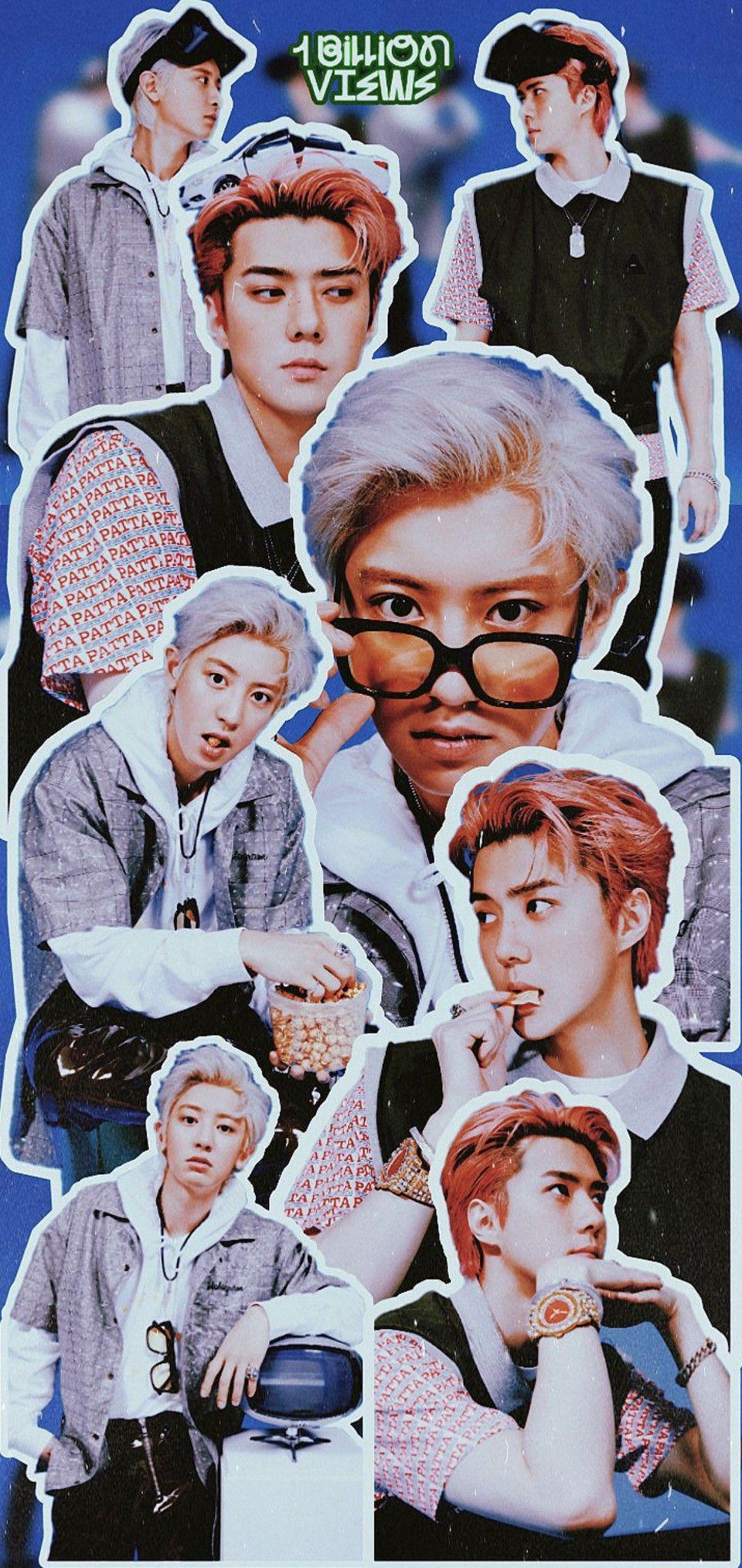 960x2027 세훈&찬열 EXO SC The 1st Album ['1 Billion Views']. Gambar, Gambar Wajah, Desain