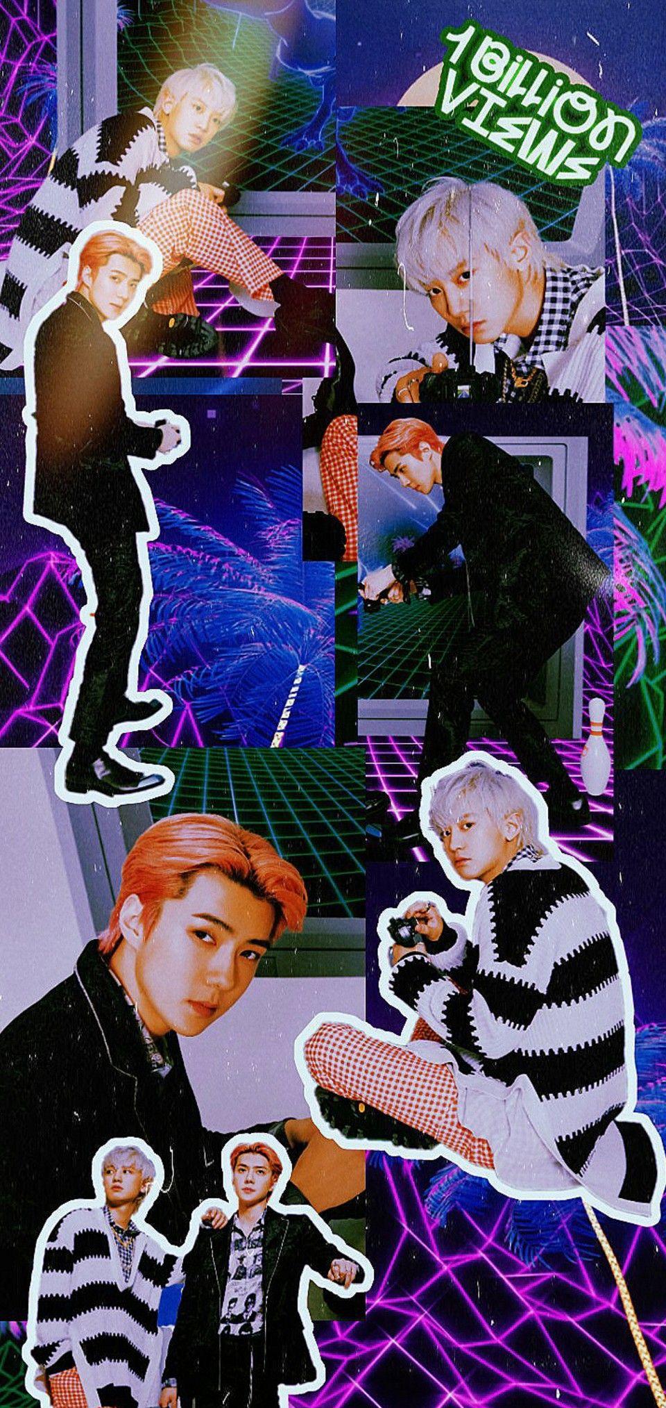 960x2027 세훈&찬열 EXO SC The 1st Album ['1 Billion Views']. Desain Grafis, Latar Belakang, Grafis