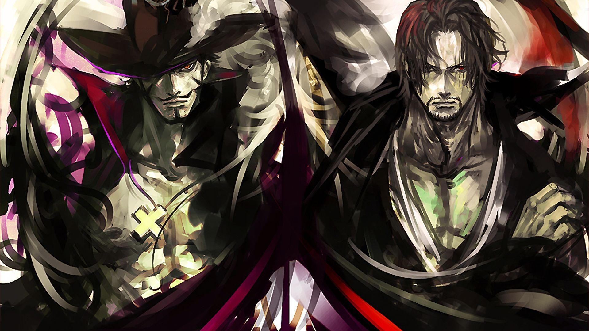 1920x1080 Desktop Wallpaper One Piece, Gol D. Roger, Dracule Mihawk, Anime Art, HD Image, Picture, Background, Pgjuhv