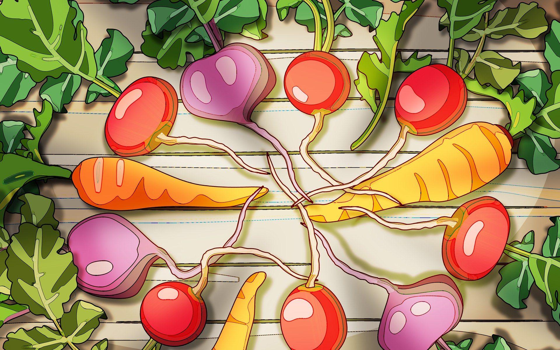 fruits and vegetables wallpaper animation