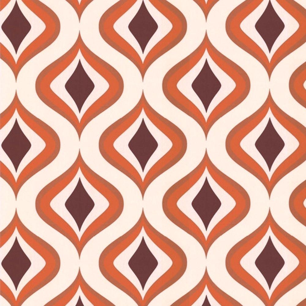 1000x1000 Graham & Brown Trippy Orange Removable Wallpaper 15195 Home Depot
