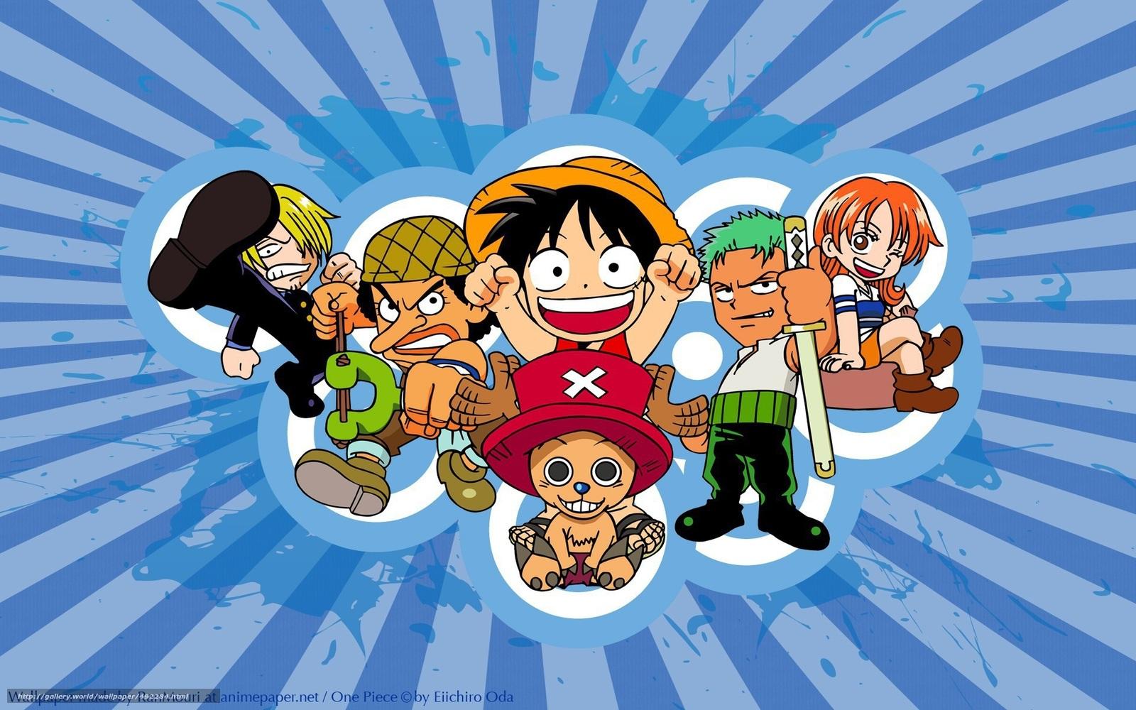 1600x1000 Download wallpaper one piece, chibi one piec, luffy, One part of the free desktop wallpaper in the resolution 1920x1200