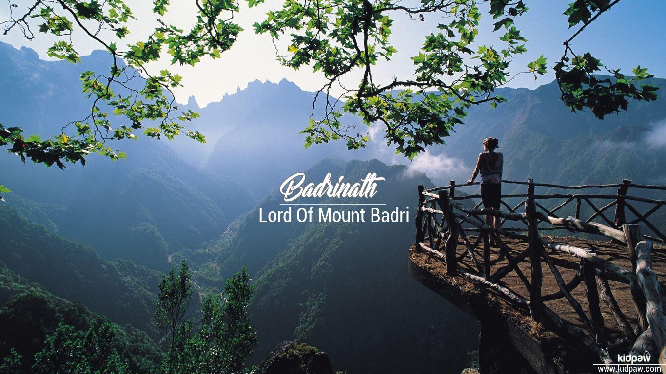 1366x768 Badrinath 3D Name Wallpaper for Mobile, Write बद्रीनाथ Name on Photo Online