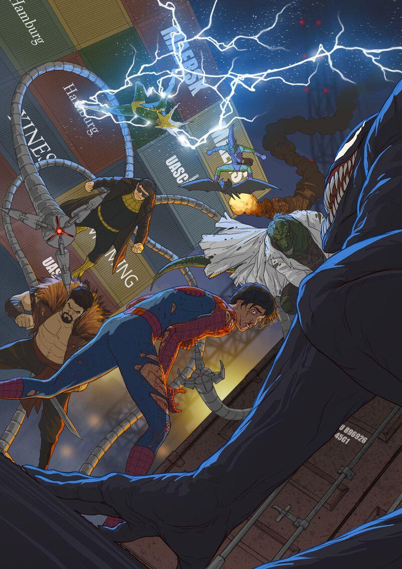 800x1132 Madibek Musabekov Man And The Sinister Six. Spectacular Spider Man, Spiderman, Marvel Wallpaper