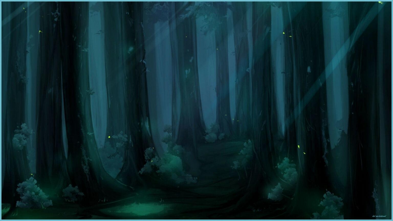 1536x864 Forest Dark Anime Wallpaper Anime Background