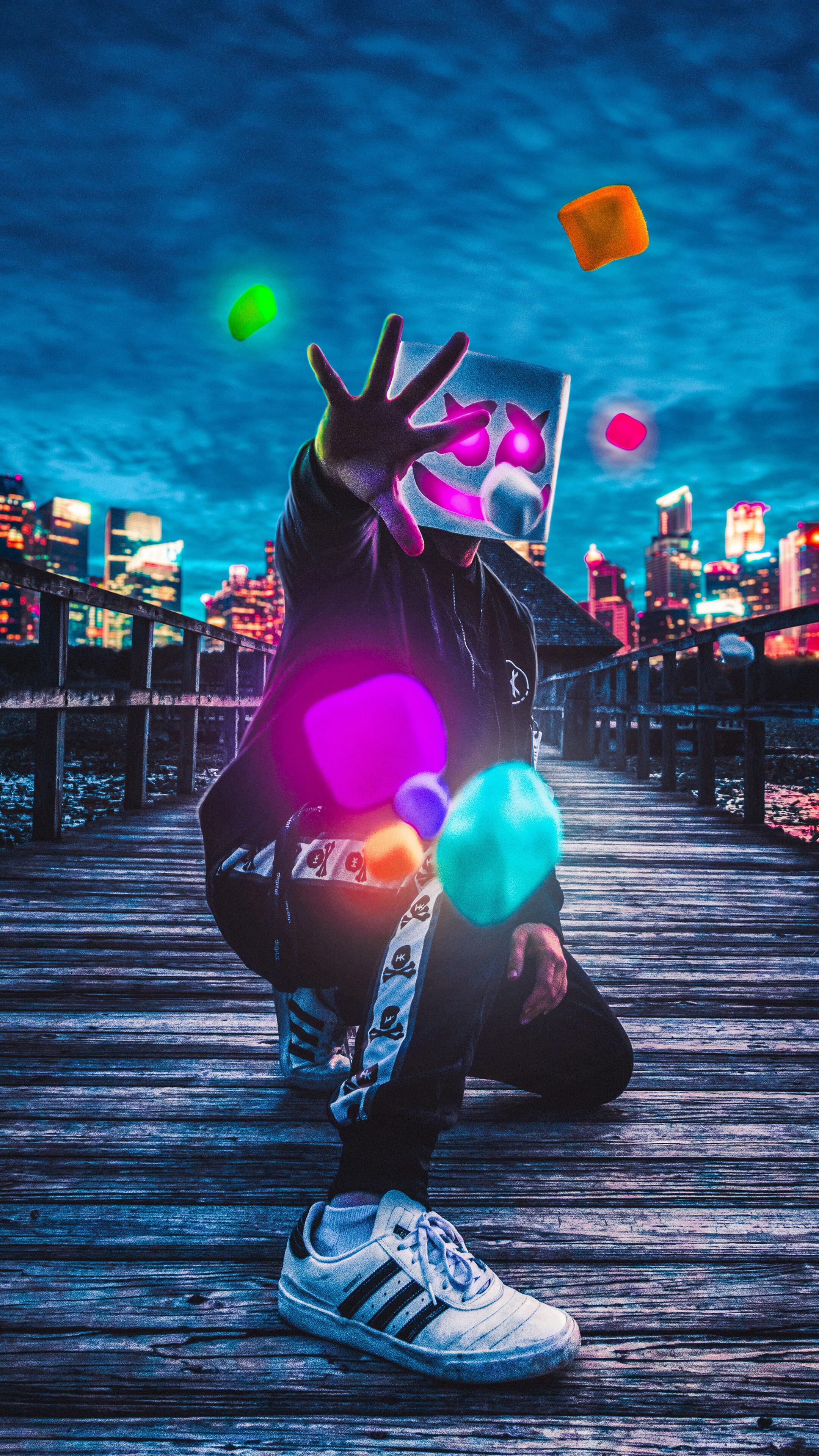 2160x3840 Marshmello, DJ, Digital Art, 4K wallpaper. Mocah HD Wallpaper