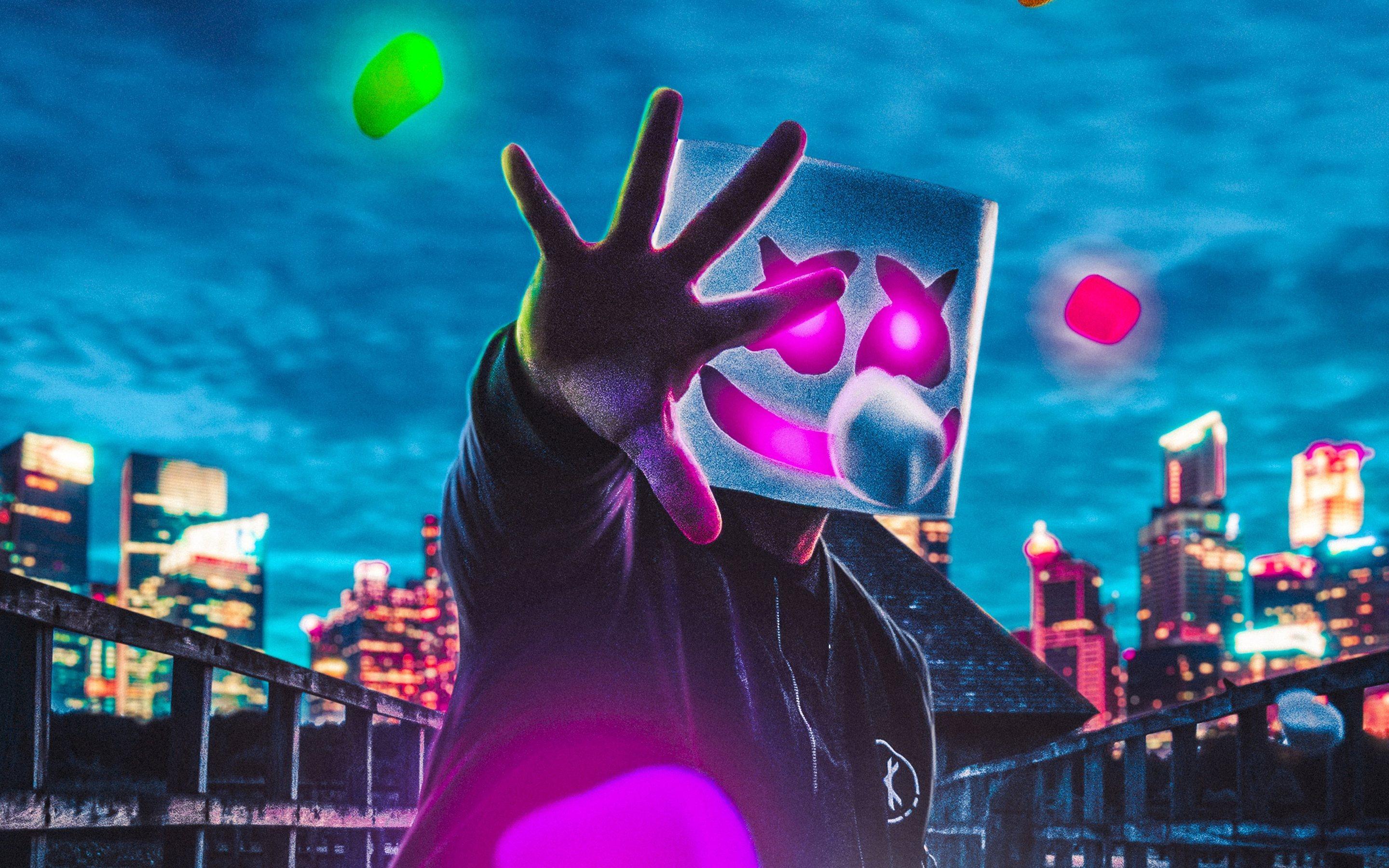 2880x1800 4k Ultra HD Marshmello Wallpaper 4k