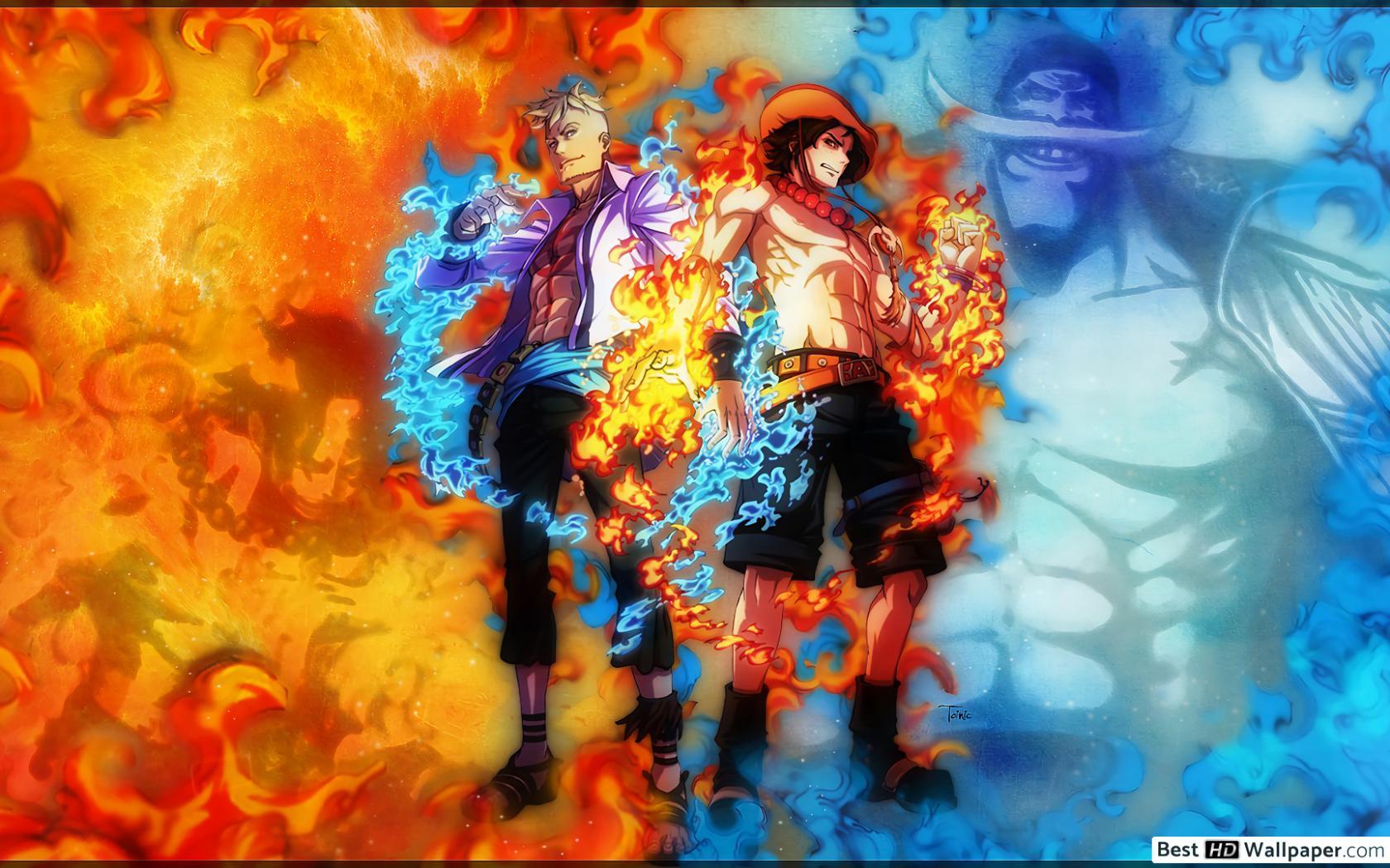 1680x1050 One Piece D. Ace, Marco The Phoenix HD wallpaper download
