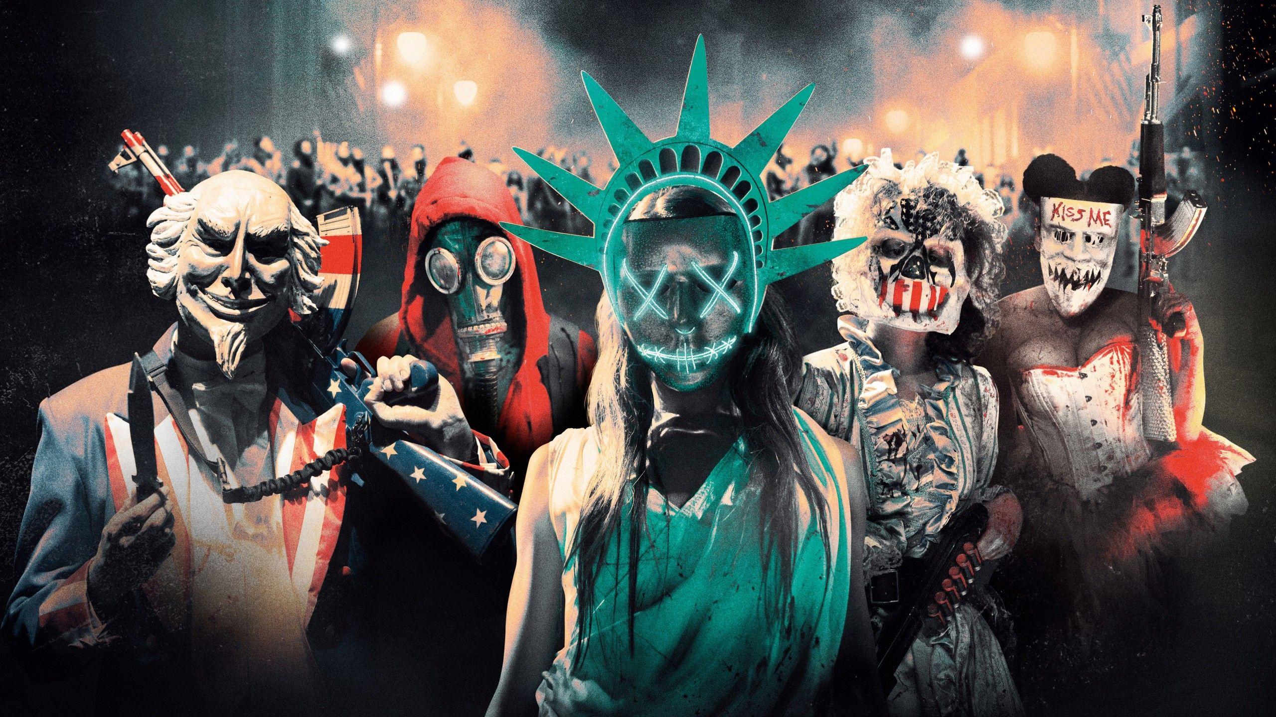 2560x1440 Wallpaper The Purge Election Year, Purge Science fiction, 4K