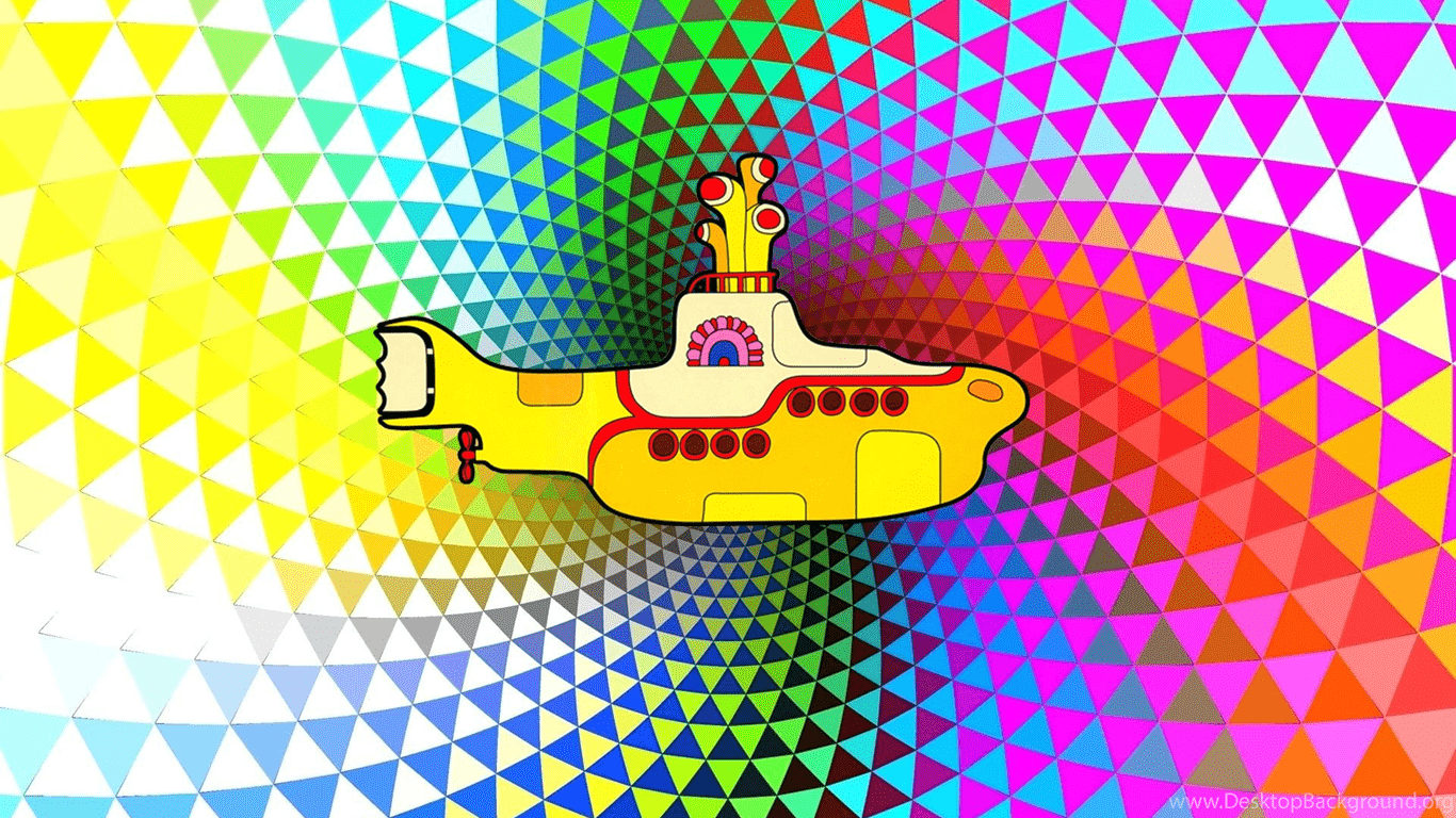 1366x768 LSD In A Yellow Submarine Desktop Background