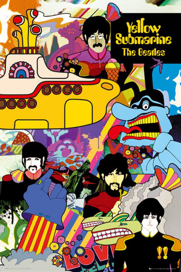 733x1100 The Beatles Yellow Submarine Paper Print posters in India