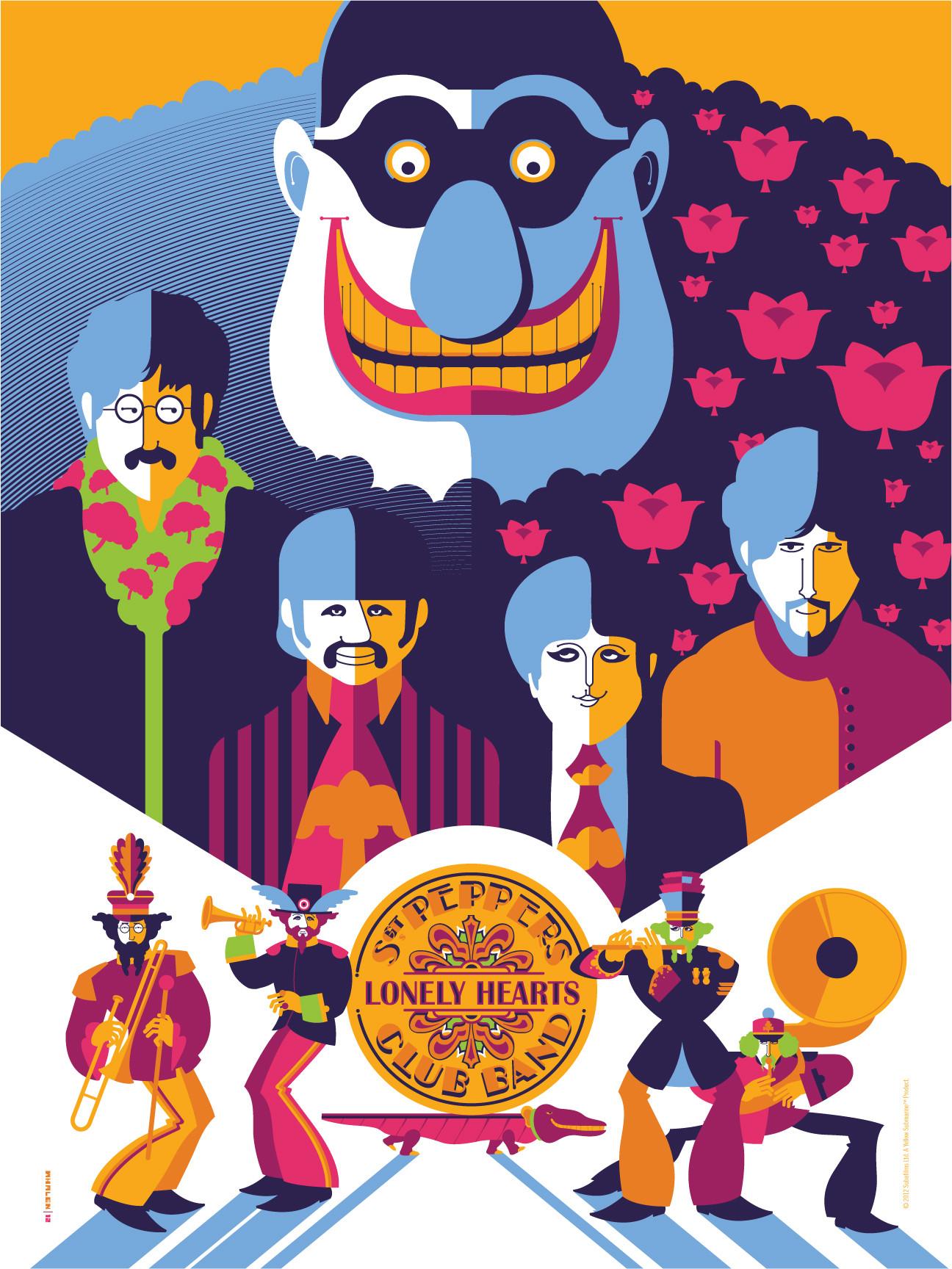 1296x1728 Tom Whalen's Definitive 5 Print Release Of The Beatles' 'Yellow Submarine'