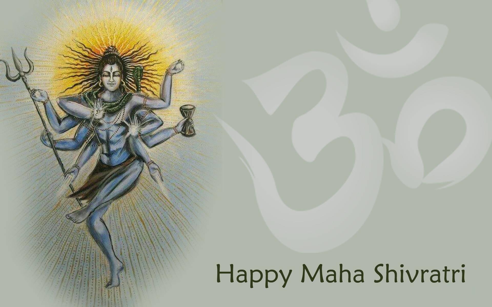1920x1200 Happy Maha Shivratri Shiva Nataraja Sketch