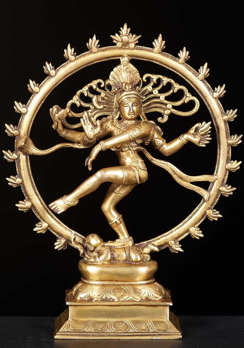 843x1200 SOLD Brass Gold Nataraja Statue 13 (bs63a): Hindu Gods & Buddha Statues