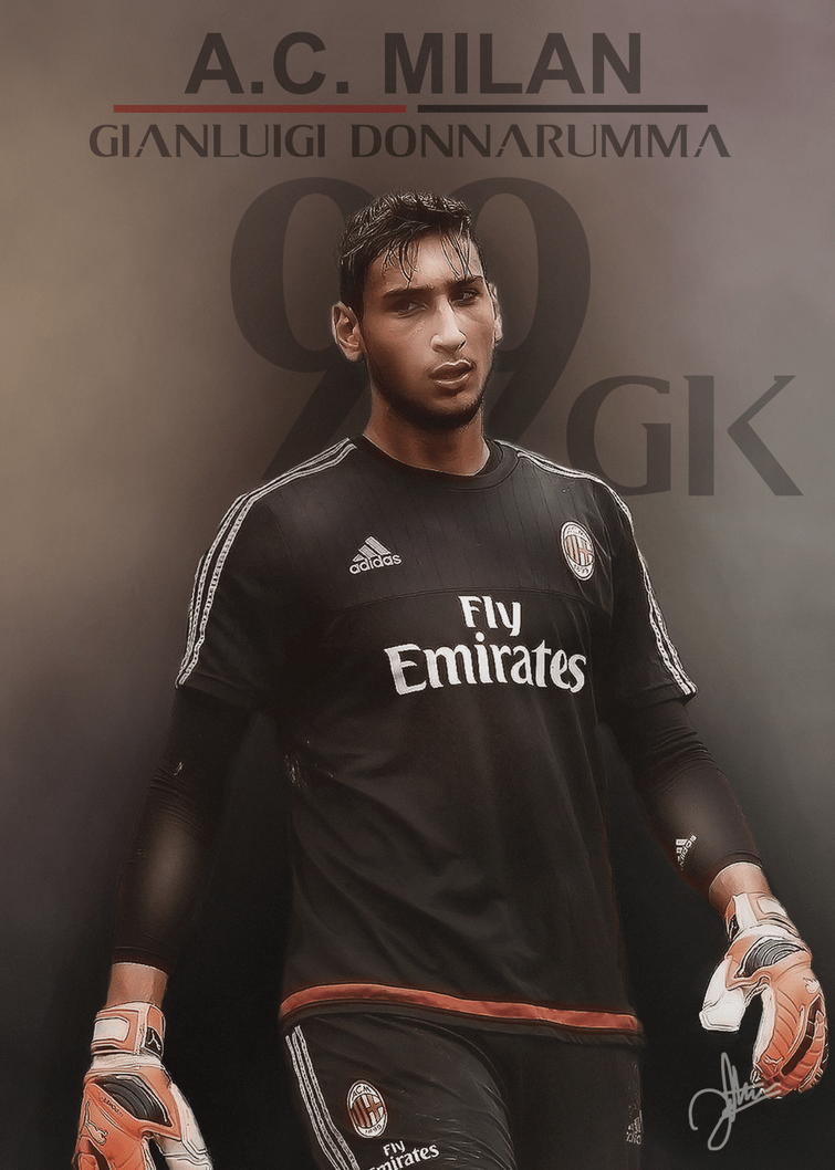 755x1058 Gianluigi Donnarumma Wallpaper Donnarumma AC Milan Goalkeeper Wallpaper
