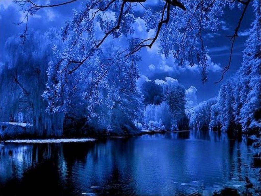 1024x768 Blue Colour Scenery