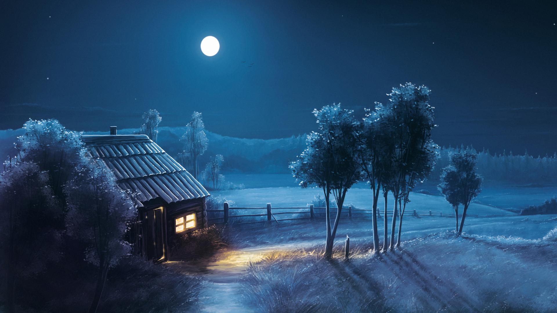 1920x1080 Free download Blue Night Full Moon Scenery HD Wallpaper [2880x1800] for your Desktop, Mobile & Tablet. Explore HD Scenery Wallpaper. Beautiful HD Wallpaper for Desktop, Background and Wallpaper HD