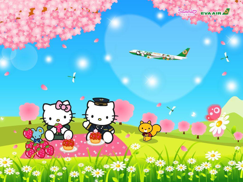1024x768 Summer Sanrio Wallpaper