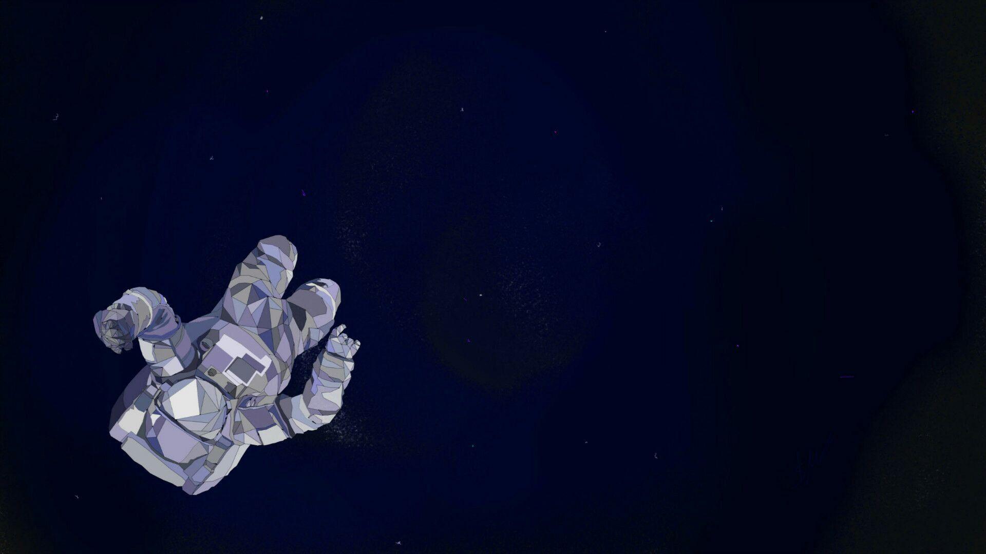 1920x1080 Astronaut Minimalist Wallpaper