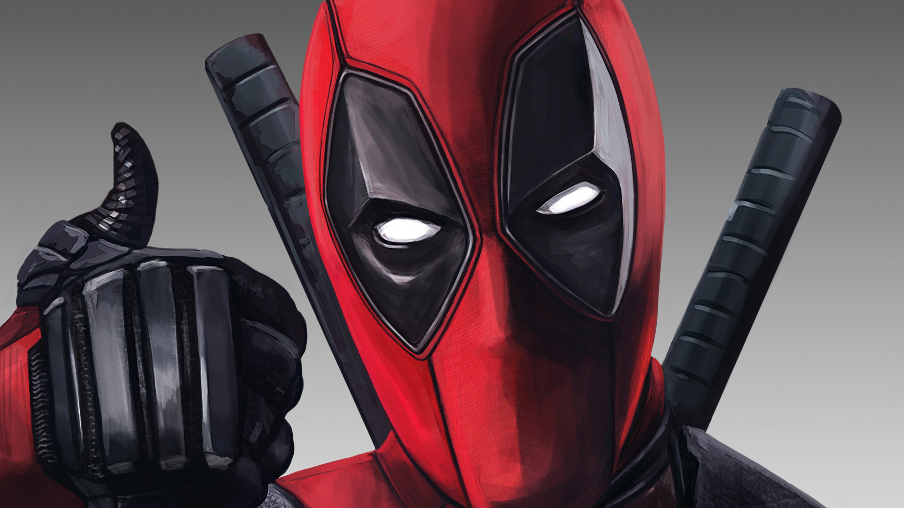 3600x2025 Deadpool Thumbs Up Artwork, HD Superheroes, 4k Wallpaper, Image, Background, Photo and Picture