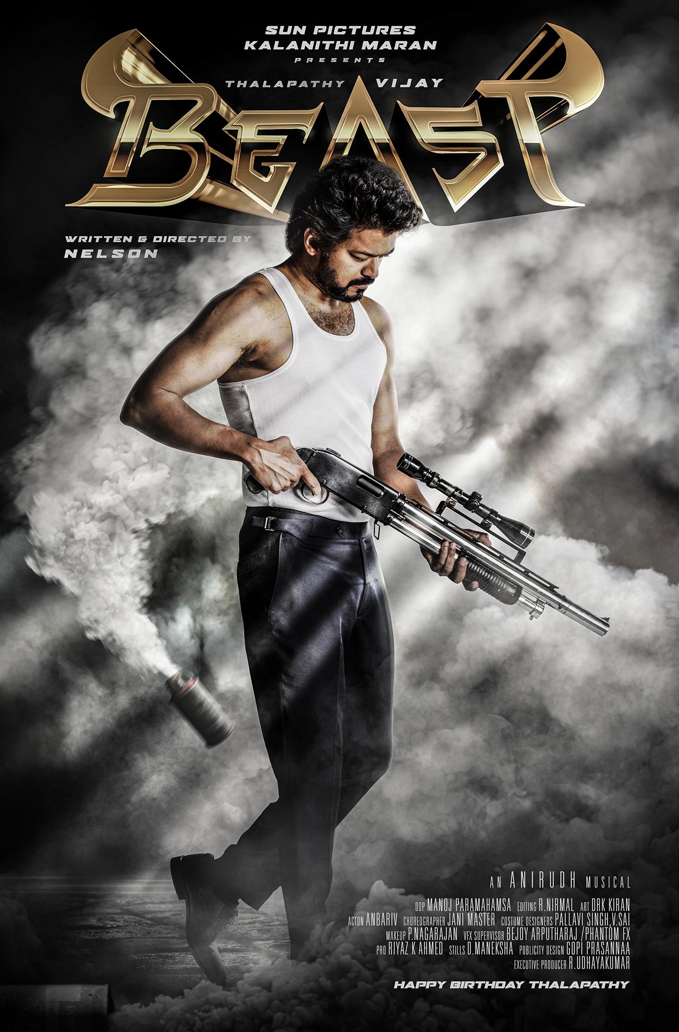 1400x2126 Sun Picture Thalapathy 65 Beast First Look Poster Ultra HD Download