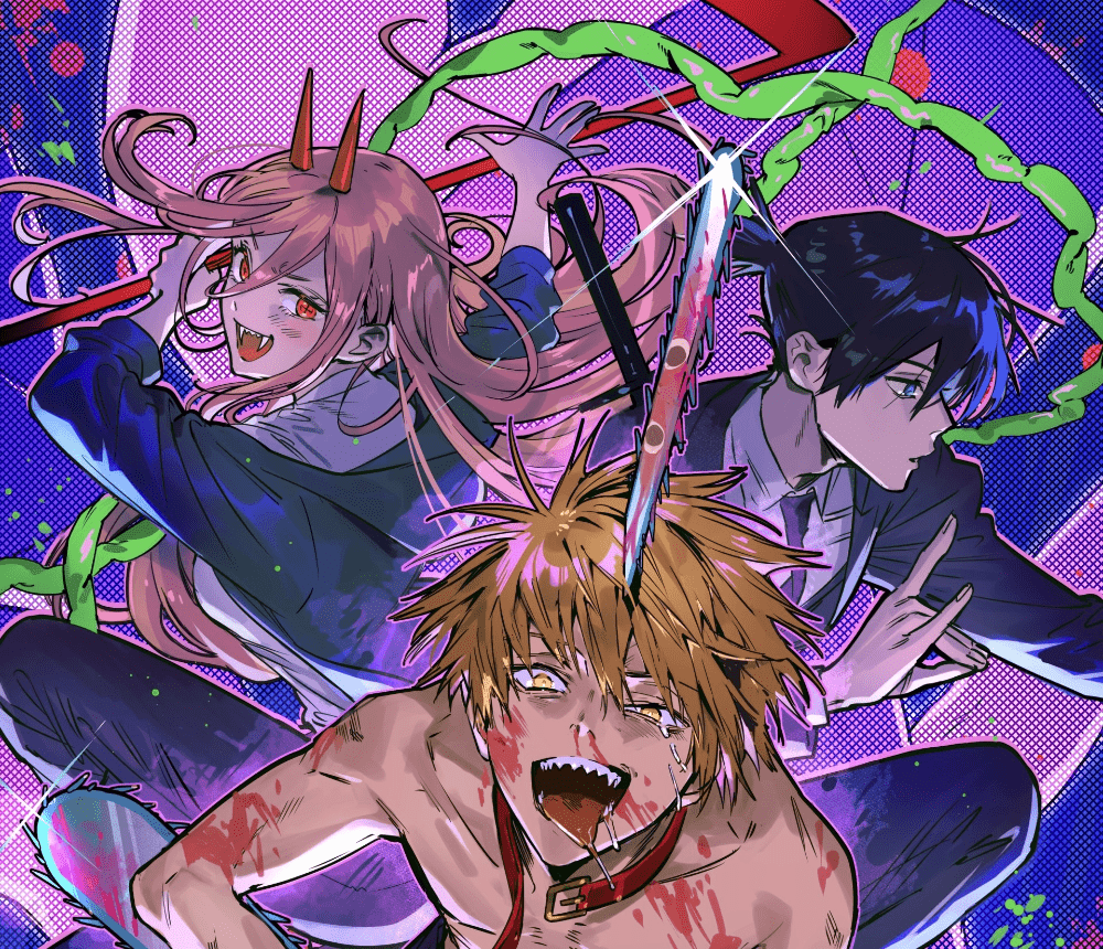 1000x860 Anime Chainsaw Man Denji (Chainsaw Man) Makima (Chainsaw Man) Power (Chainsaw Man) Wallpaper. Chainsaw man, Denji chainsaw man, Anime character design