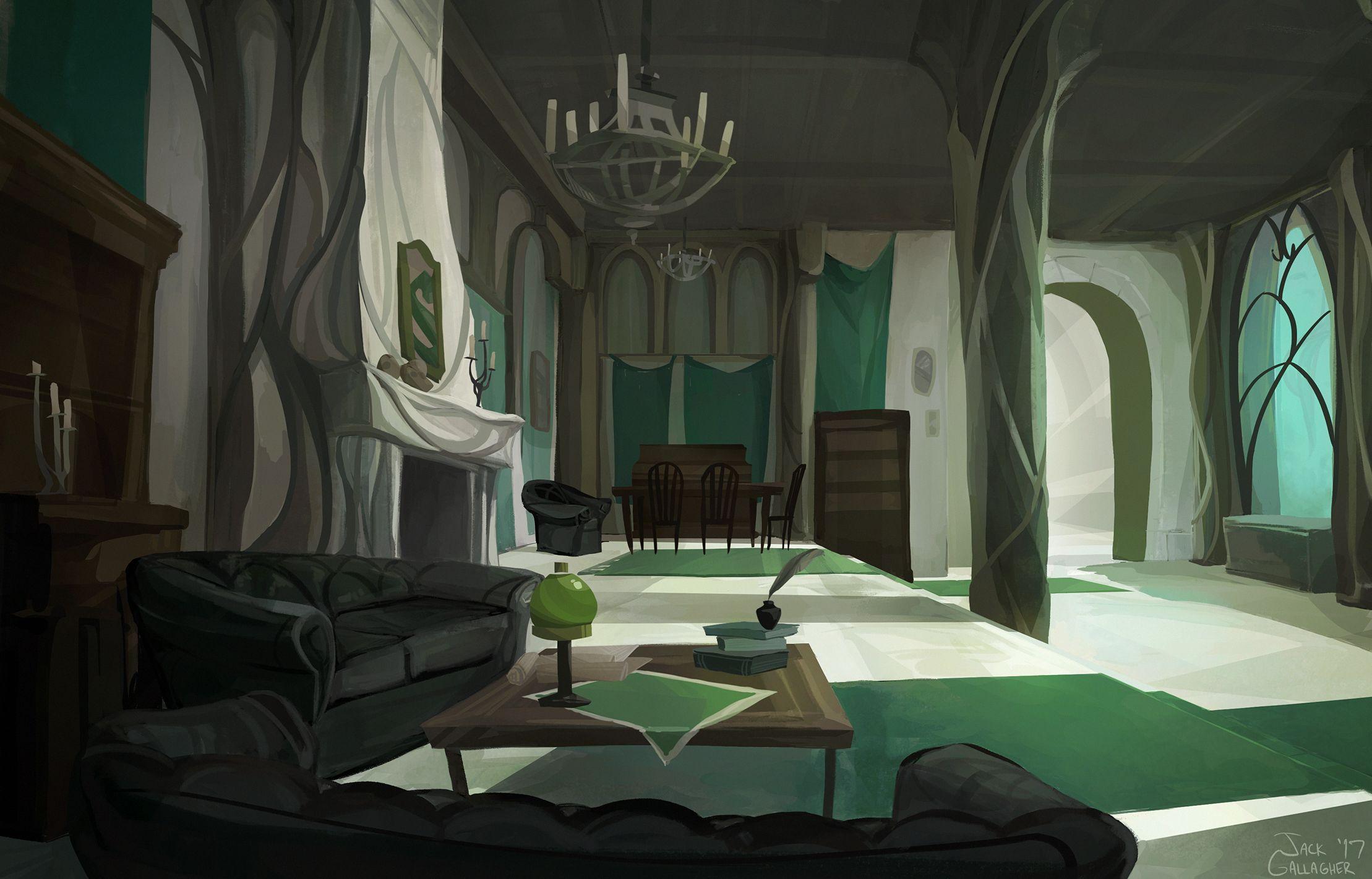2218x1422 Slytherin Common Room by TofuSlaw. Slytherin common room, Slytherin, Slytherin house