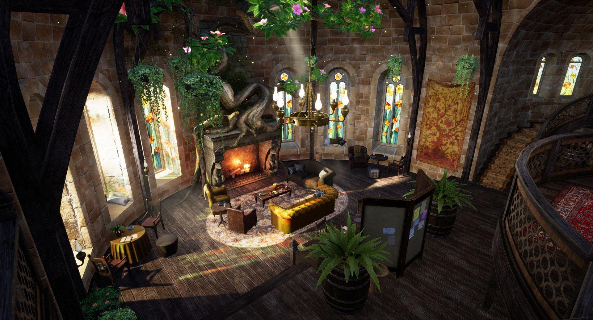 1920x1037 Hufflepuff Common Room, Nikki Blom. Hufflepuff common room, Hogwarts room, Hogwarts