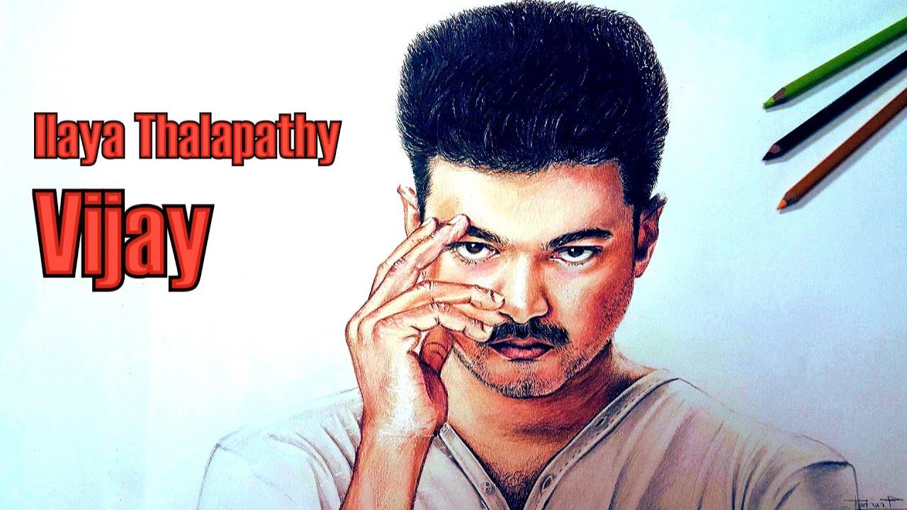 1280x720 Thalapathy Vijay Drawing