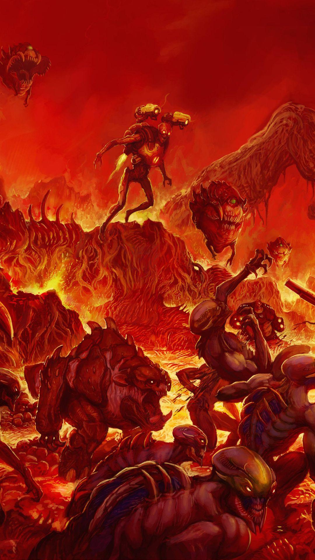 Download Doom Eternal Game Poster Doom Phone Wallpaper  Wallpaperscom