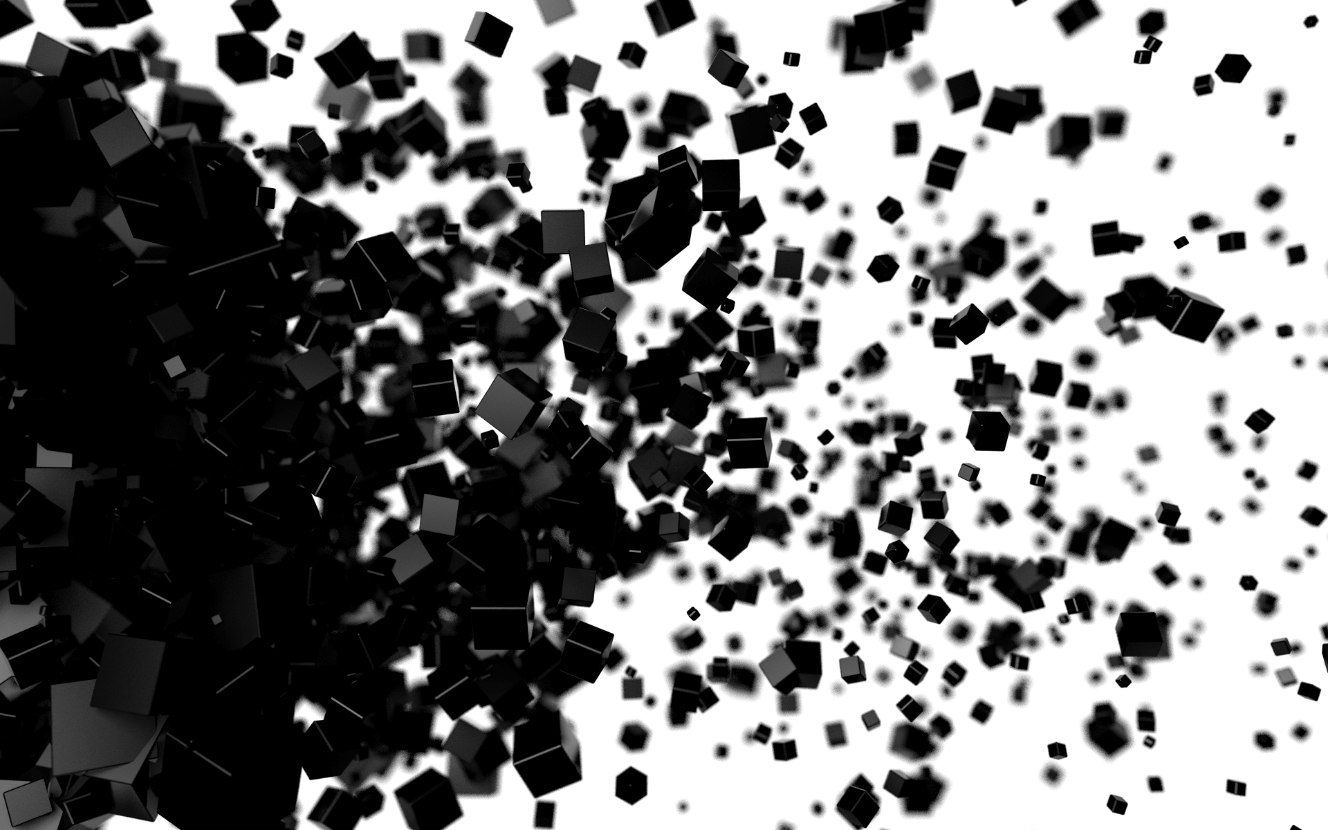1920x1200 #white, #abstract, #cube, D Blocks, #black, wallpaper. Mocah HD Wallpaper