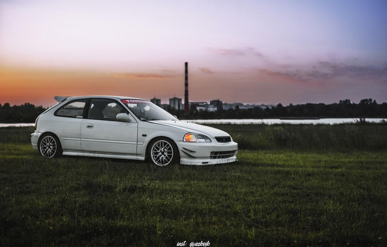 1332x850 Wallpaper sunset, honda, civic, stance, kanjo image for desktop, section honda