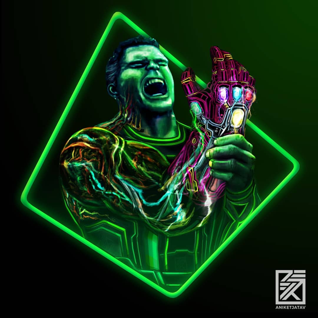 1080x1080 4K wallpaper: Avengers Infinity War Wallpaper Neon