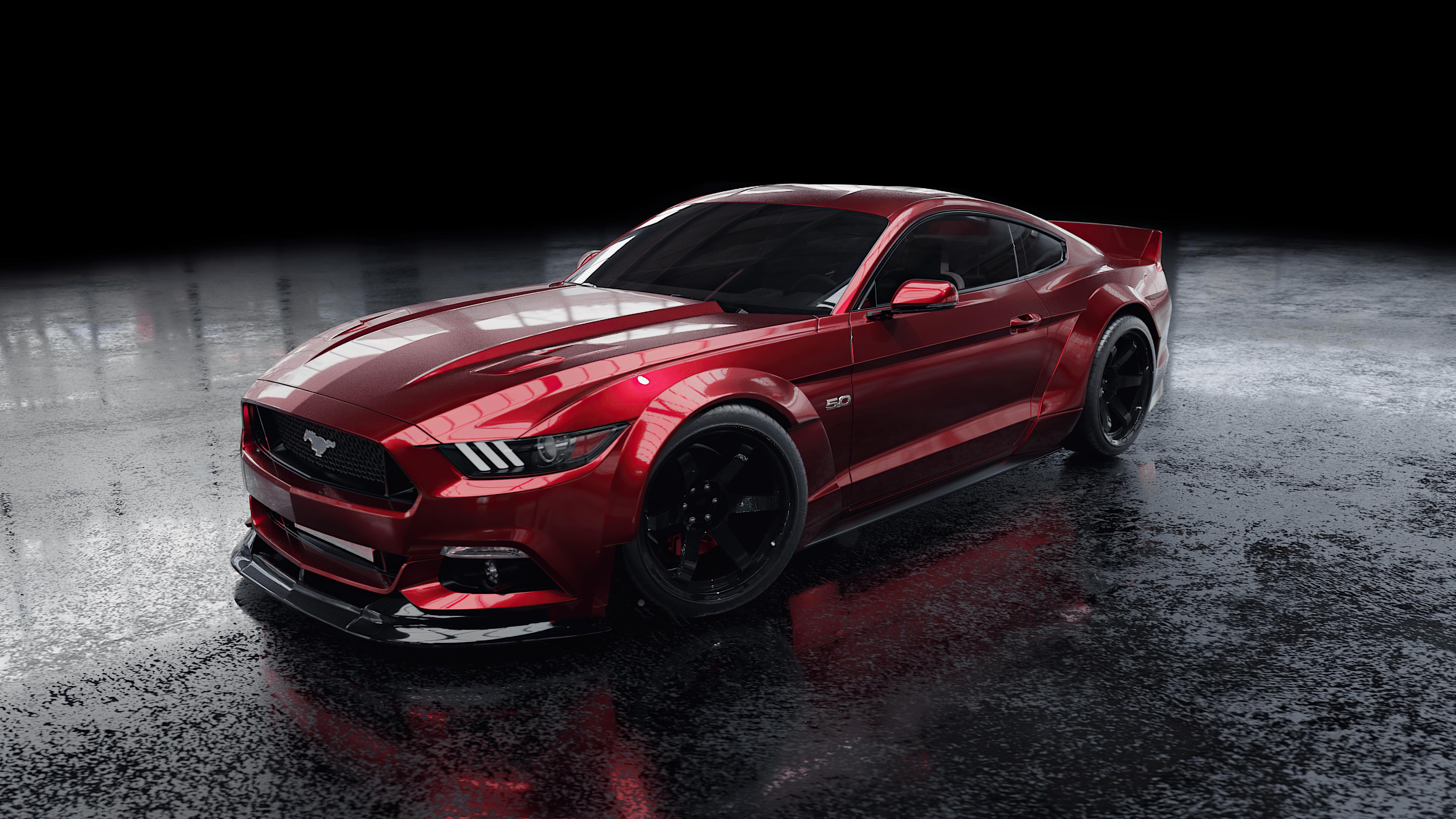 3840x2160 Red Ford Mustang Wallpaper 4k Ultra HD