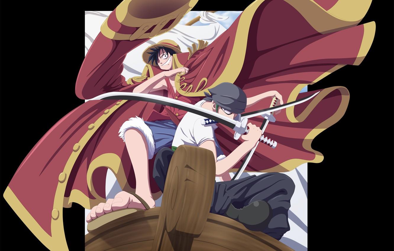 1332x850 Wallpaper sword, One Piece, pirate, ken, pirate ship, blade, captain, powerful, Roronoa Zoro, strong, akuma from mi, Monkey D. Luffy, kaizoku, straw hat pirates, Supernovae, worst generation image for desktop, section сёнэн