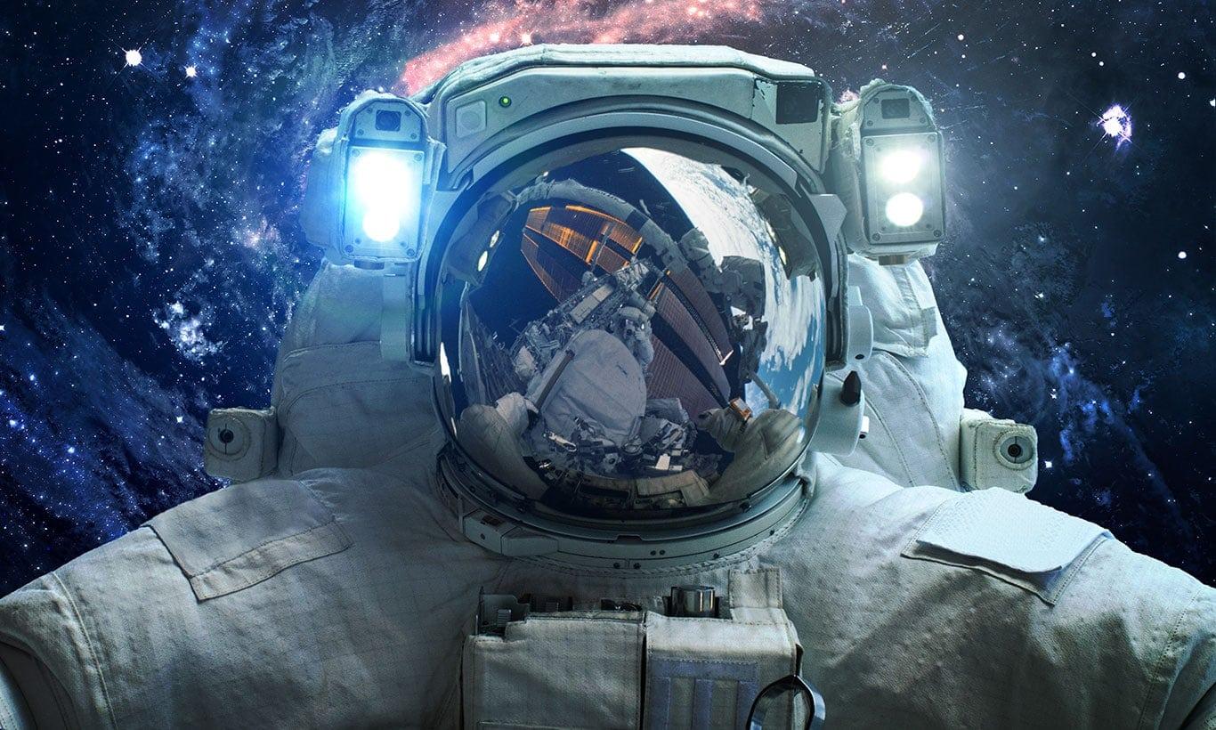 1366x820 Astronaut in Space wallpaper mural